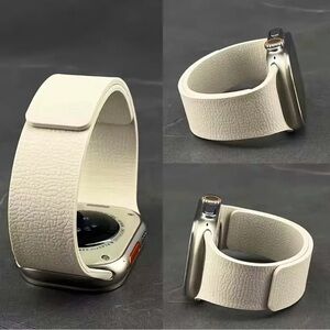 3️⃣3/$25 APPLE Watch textured full magnetic Snaps band (38/40/41mm) - Sand
